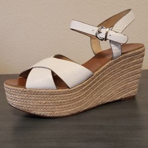 White Espadrille Wedge Sandals